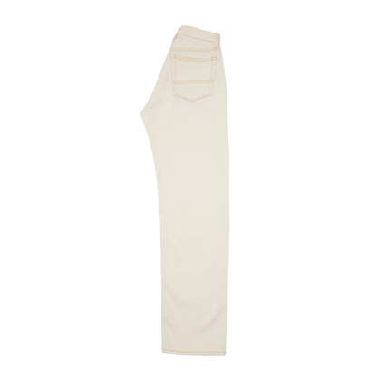 Drake's Five Pocket Japanese Selvedge Denim Jeans in Ecru