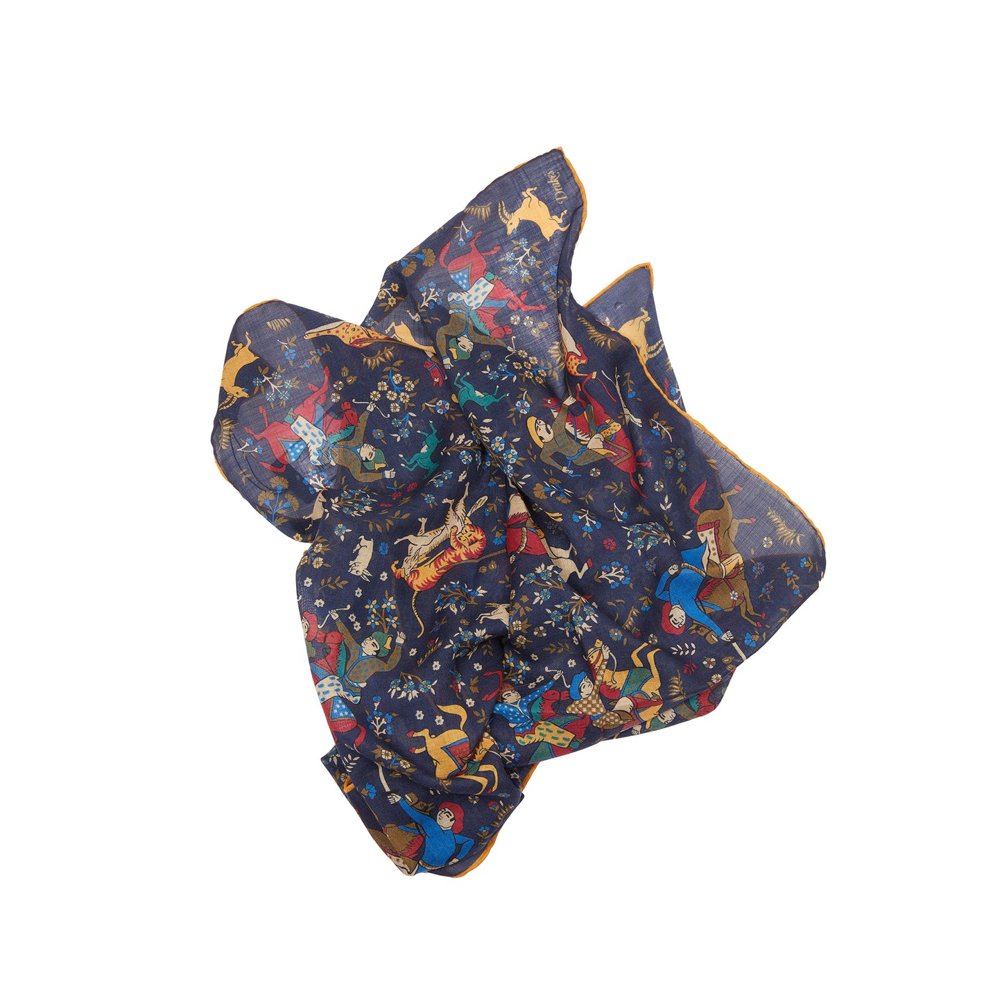 Drake's Polka Dot Shantung Silk Tie in Red & Gold
