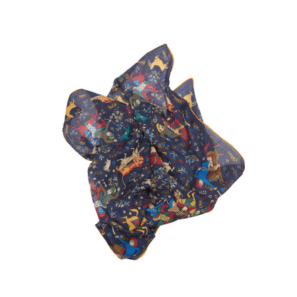 Drake's Polka Dot Shantung Silk Tie in Red & Gold