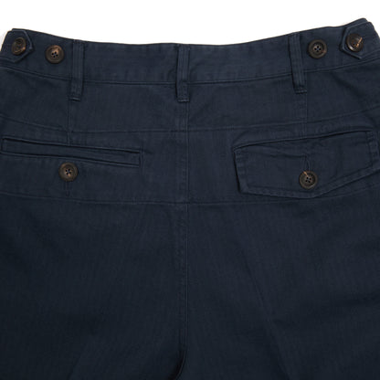 Drake's MK.I Herringbone Game Trouser in Navy