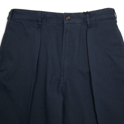 Drake's MK.I Herringbone Game Trouser in Navy