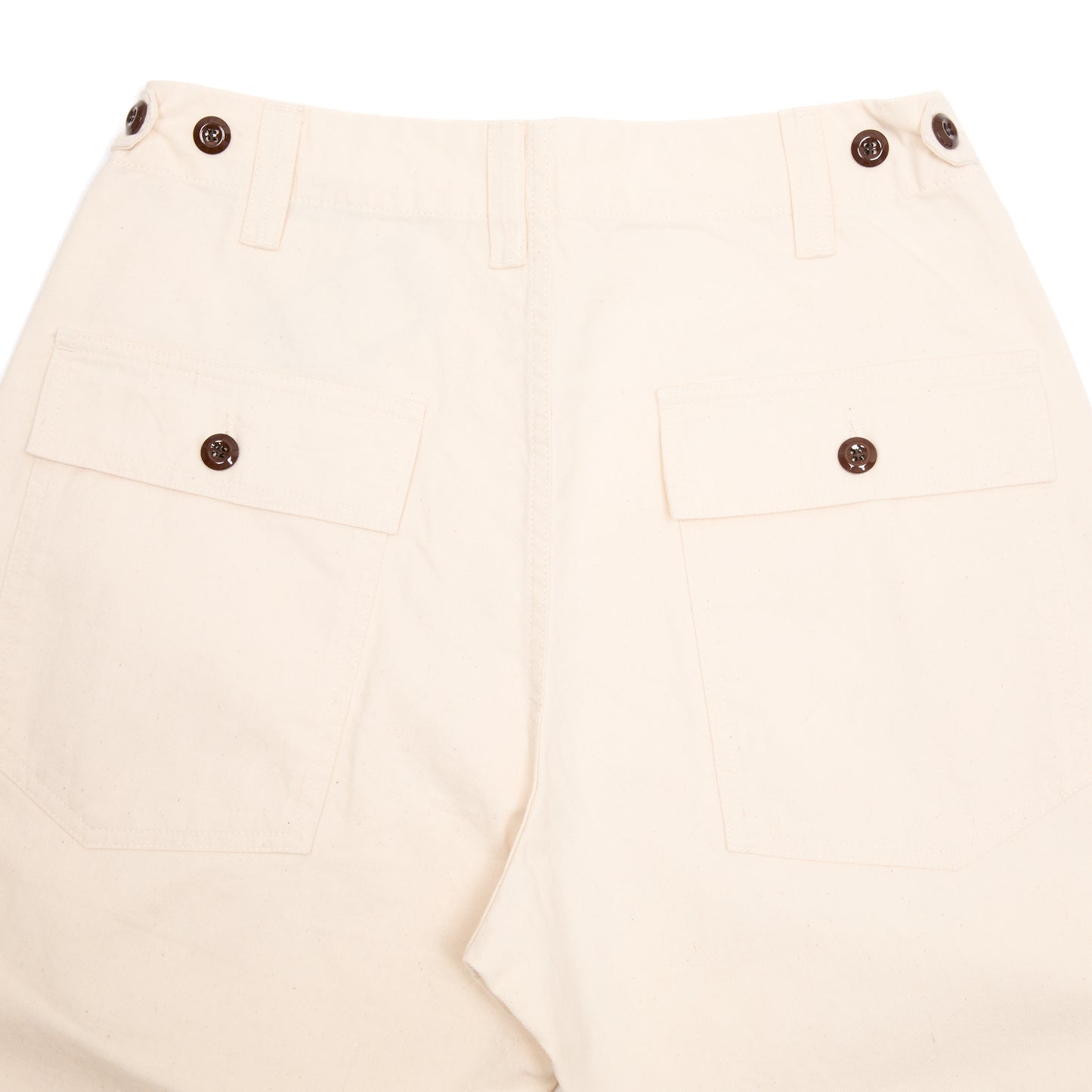 Drake's Twill Fatigue Trouser in Ecru