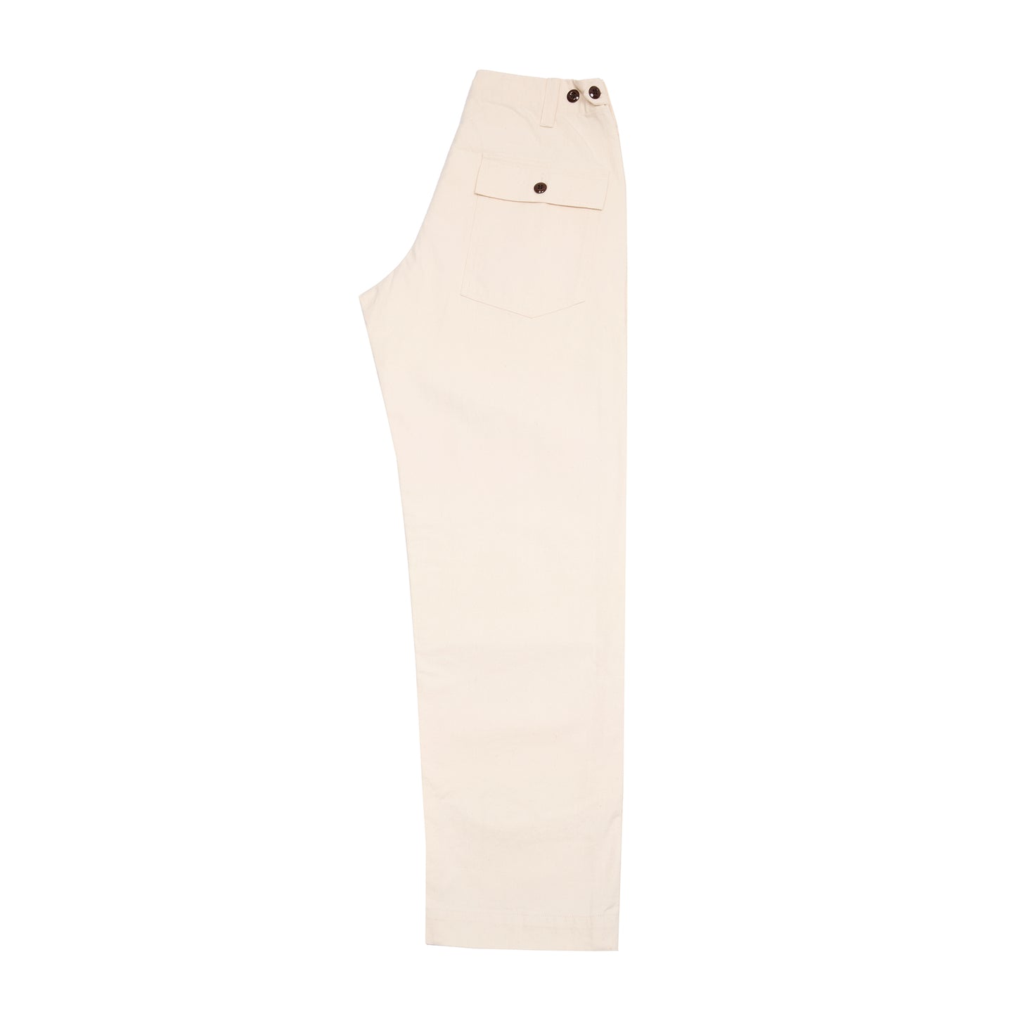 Drake's Twill Fatigue Trouser in Ecru