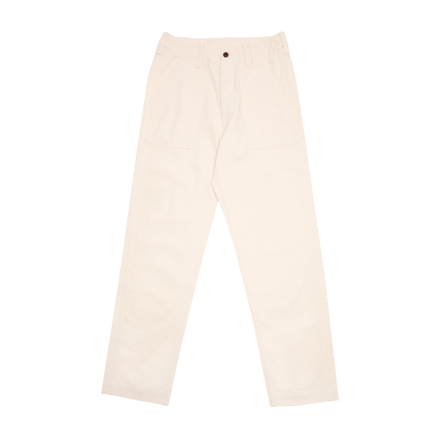 Drake's Twill Fatigue Trouser in Ecru