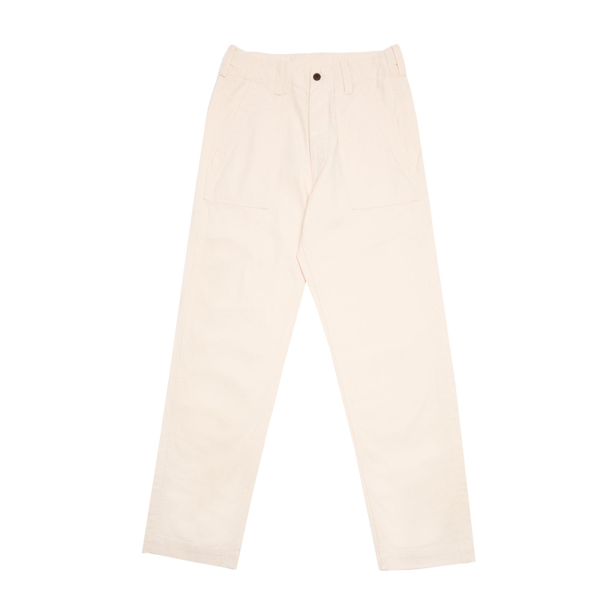 Drake's Twill Fatigue Trouser in Ecru
