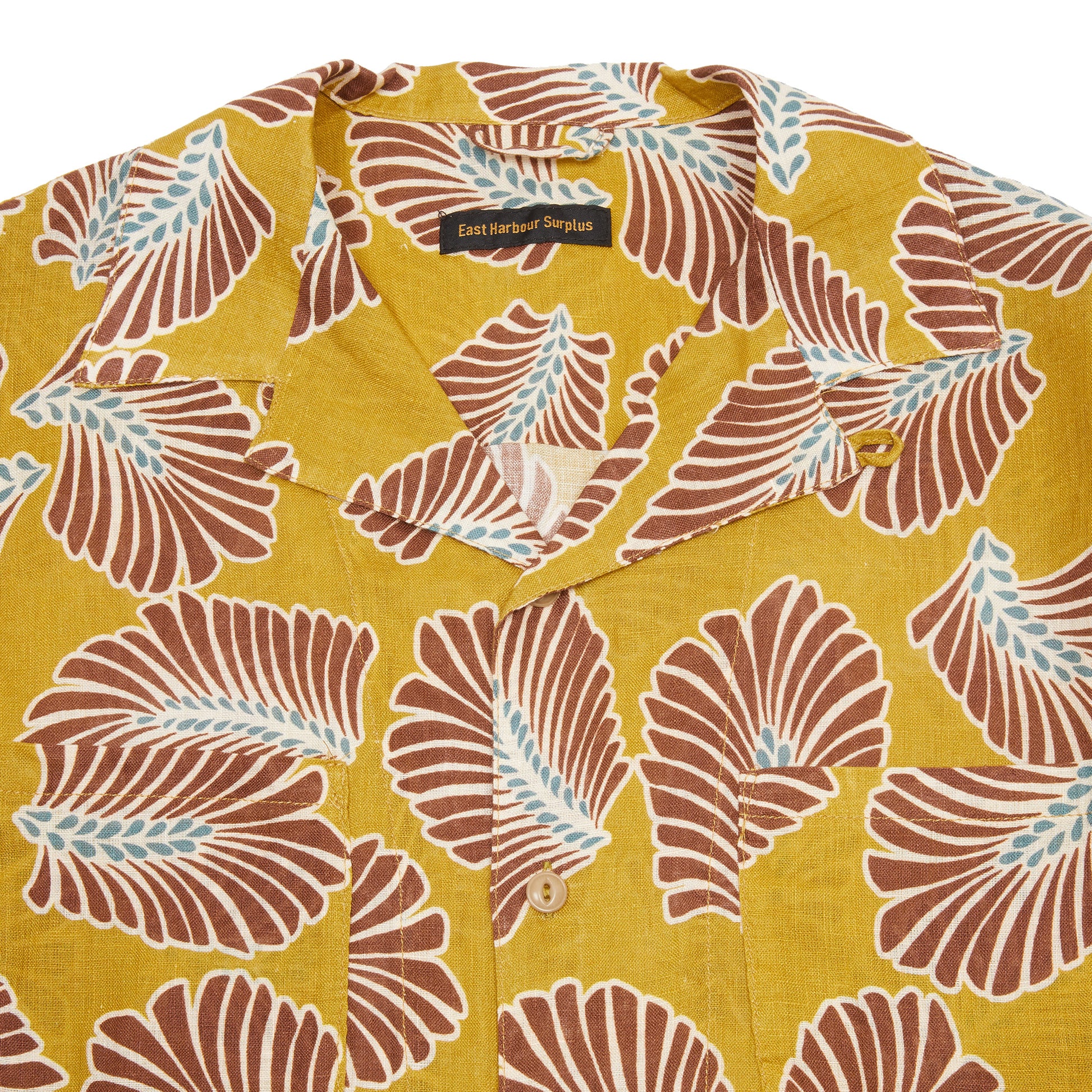 East Harbour Surplus Miami Shirt in Fan Leaf Print 2