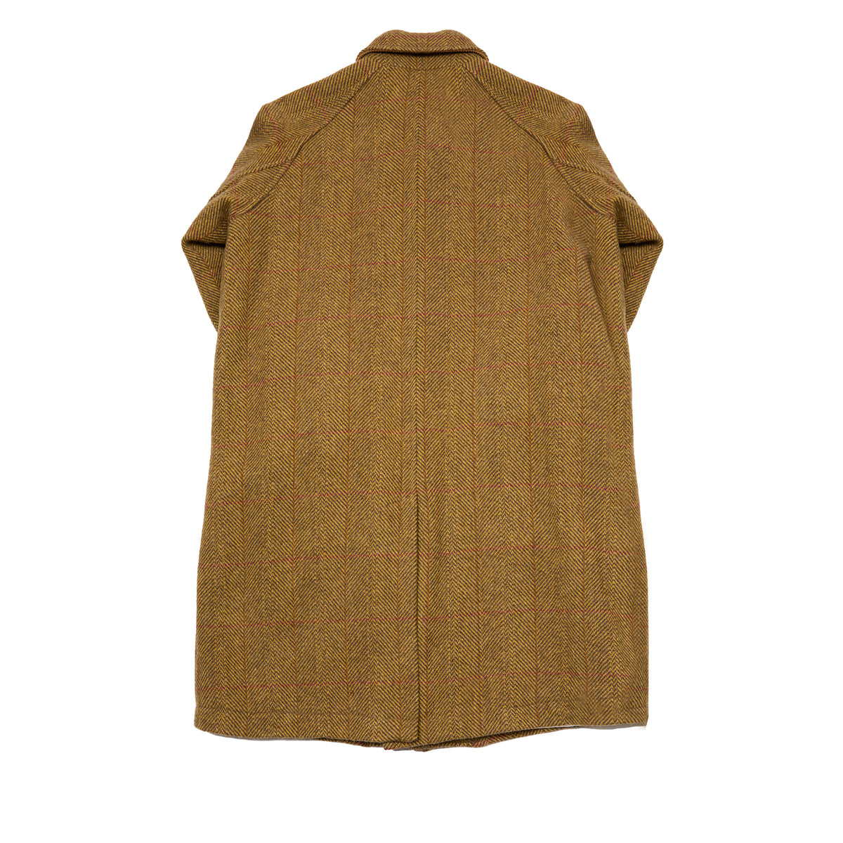 East Harbour Surplus Yardley Raglan Coat in Mustard-Brown Herringbone