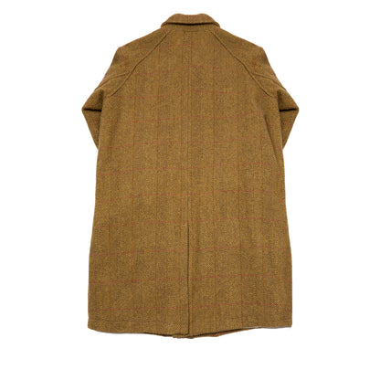 East Harbour Surplus Yardley Raglan Coat in Mustard-Brown Herringbone