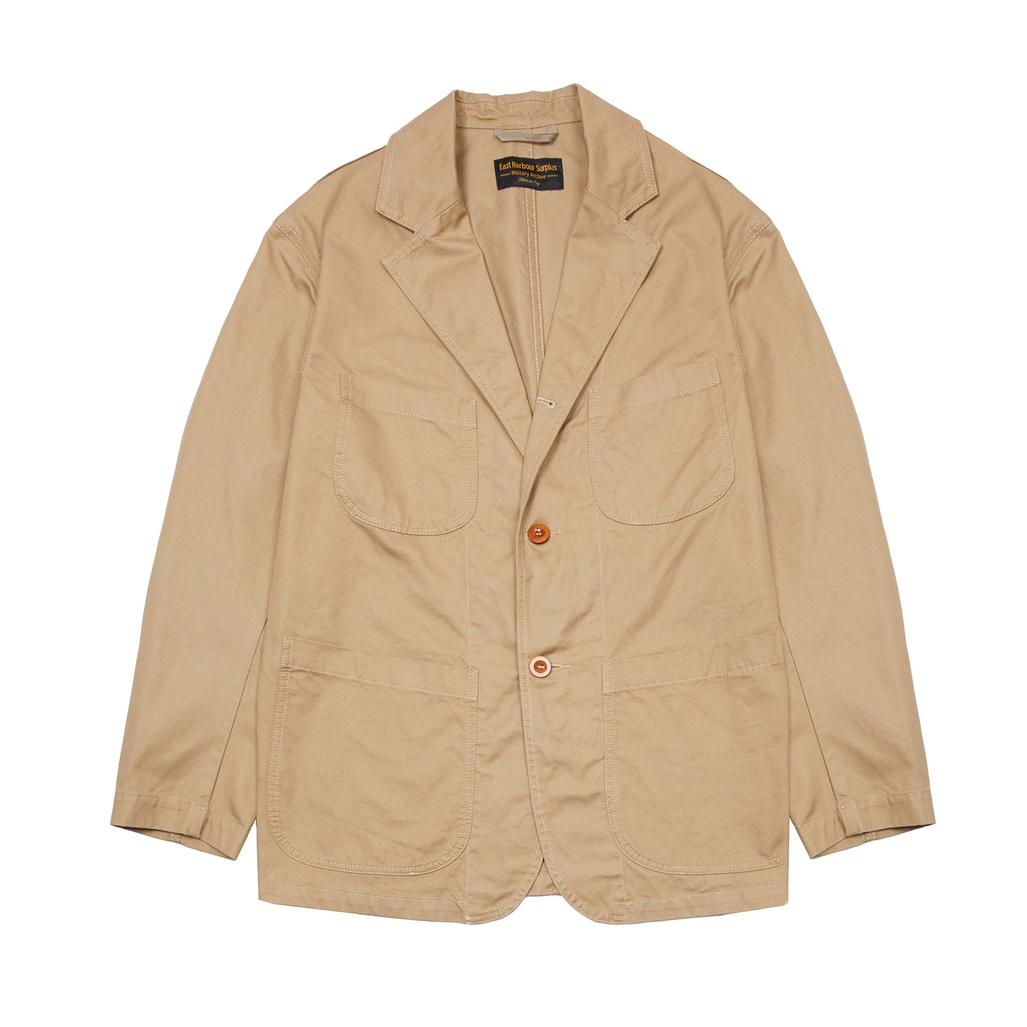 East Harbour Surplus Sawyer Cotton Gabardine Jacket in Beige