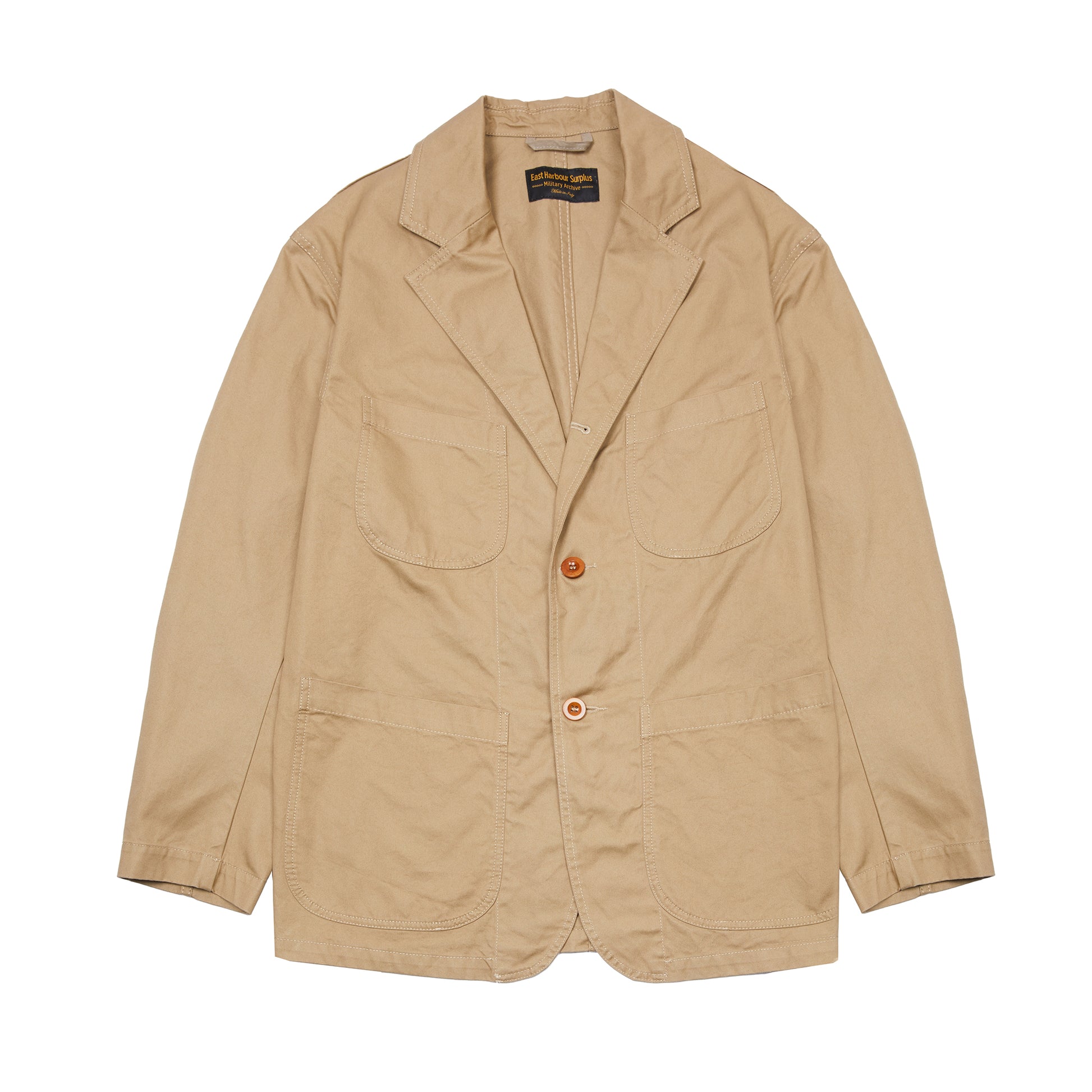East Harbour Surplus Sawyer Cotton Gabardine Jacket in Beige