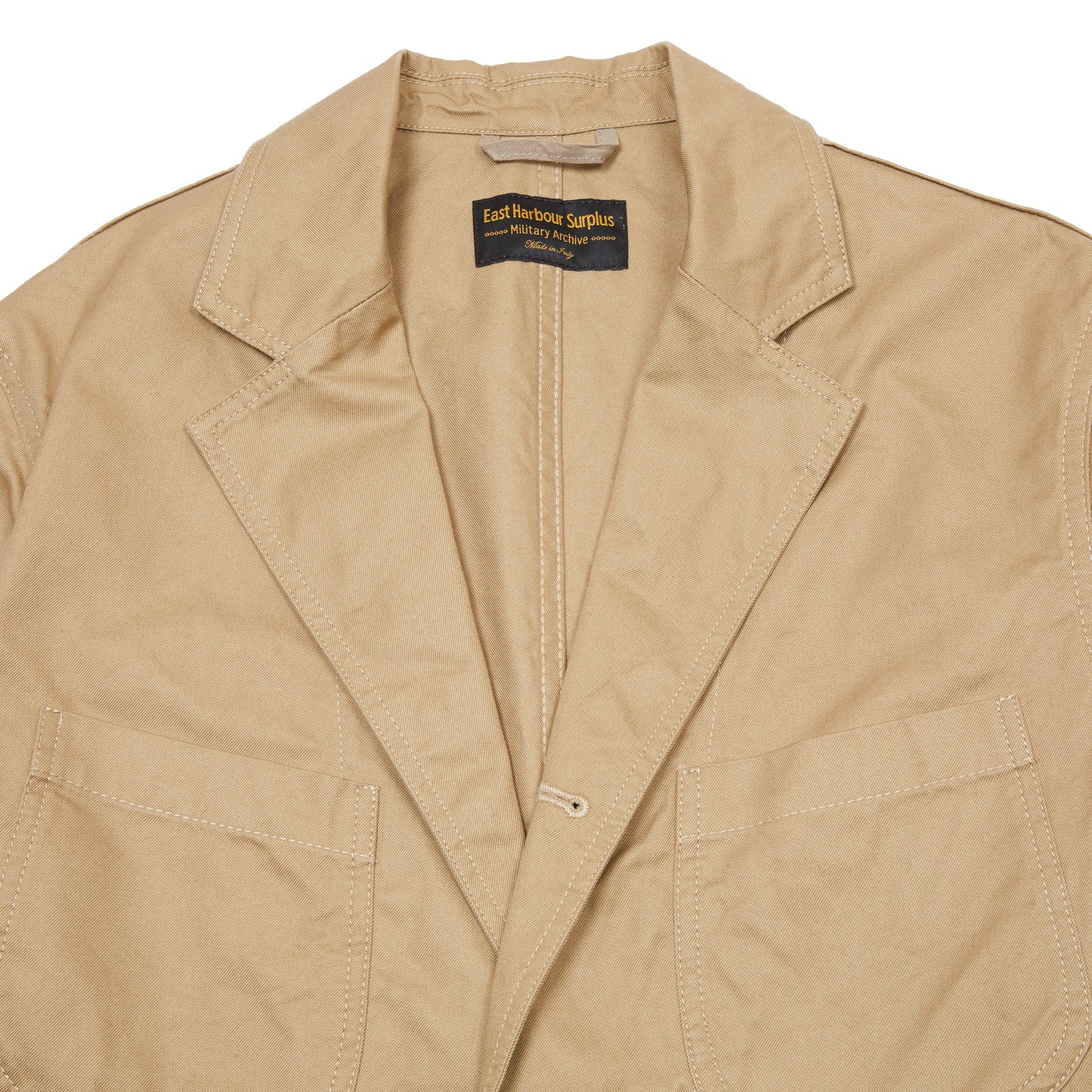 East Harbour Surplus Sawyer Cotton Gabardine Jacket in Beige