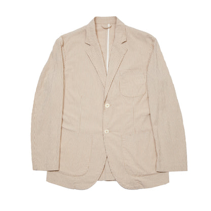 East Harbour Surplus Brest Seersucker Jacket in Beige