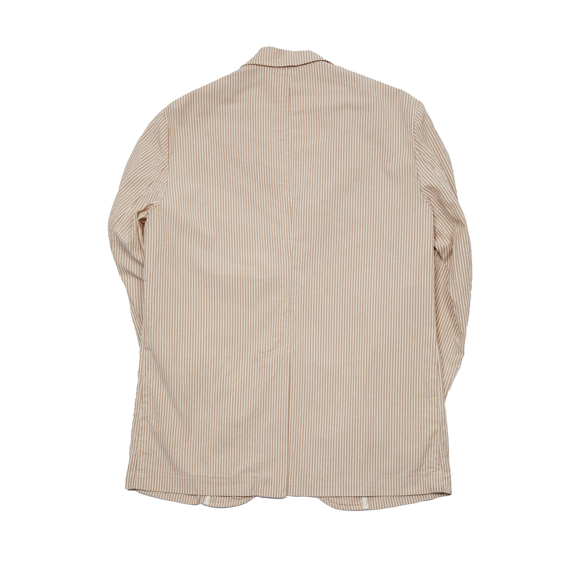 East Harbour Surplus Brest Seersucker Jacket in Beige