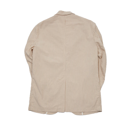 East Harbour Surplus Brest Seersucker Jacket in Beige