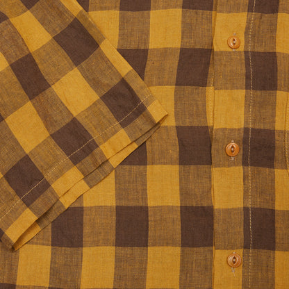 East Harbour Surplus Tucker Shirt in Mustard Check