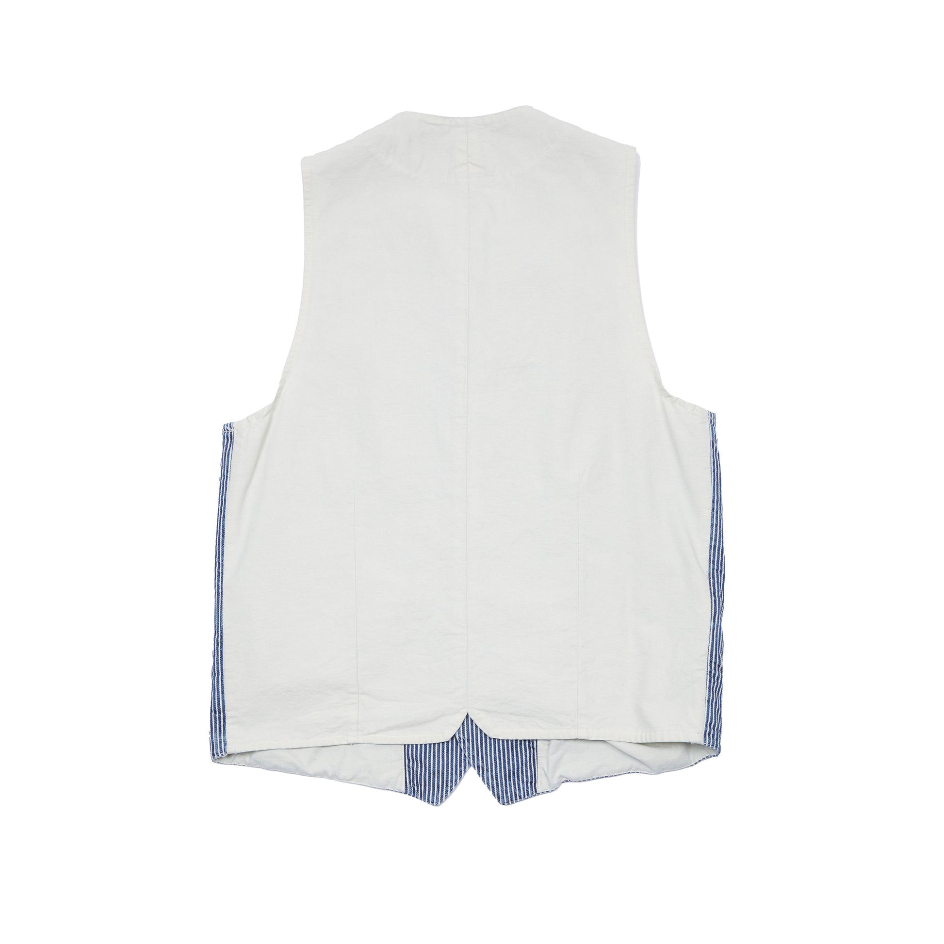 East Harbour Surplus Brooks Denim Vest in Hickory Stripe