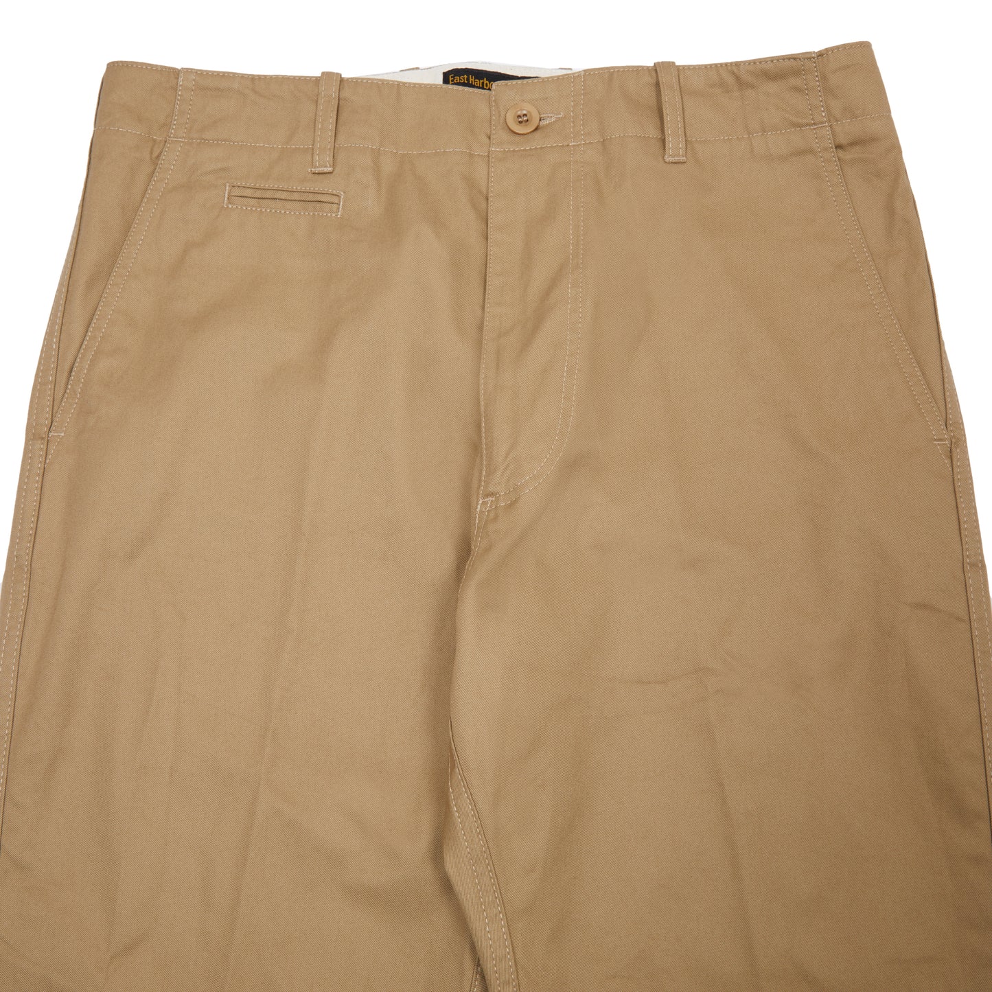 East Harbour Surplus Axel Cotton Gaberdine Pants in Off Beige
