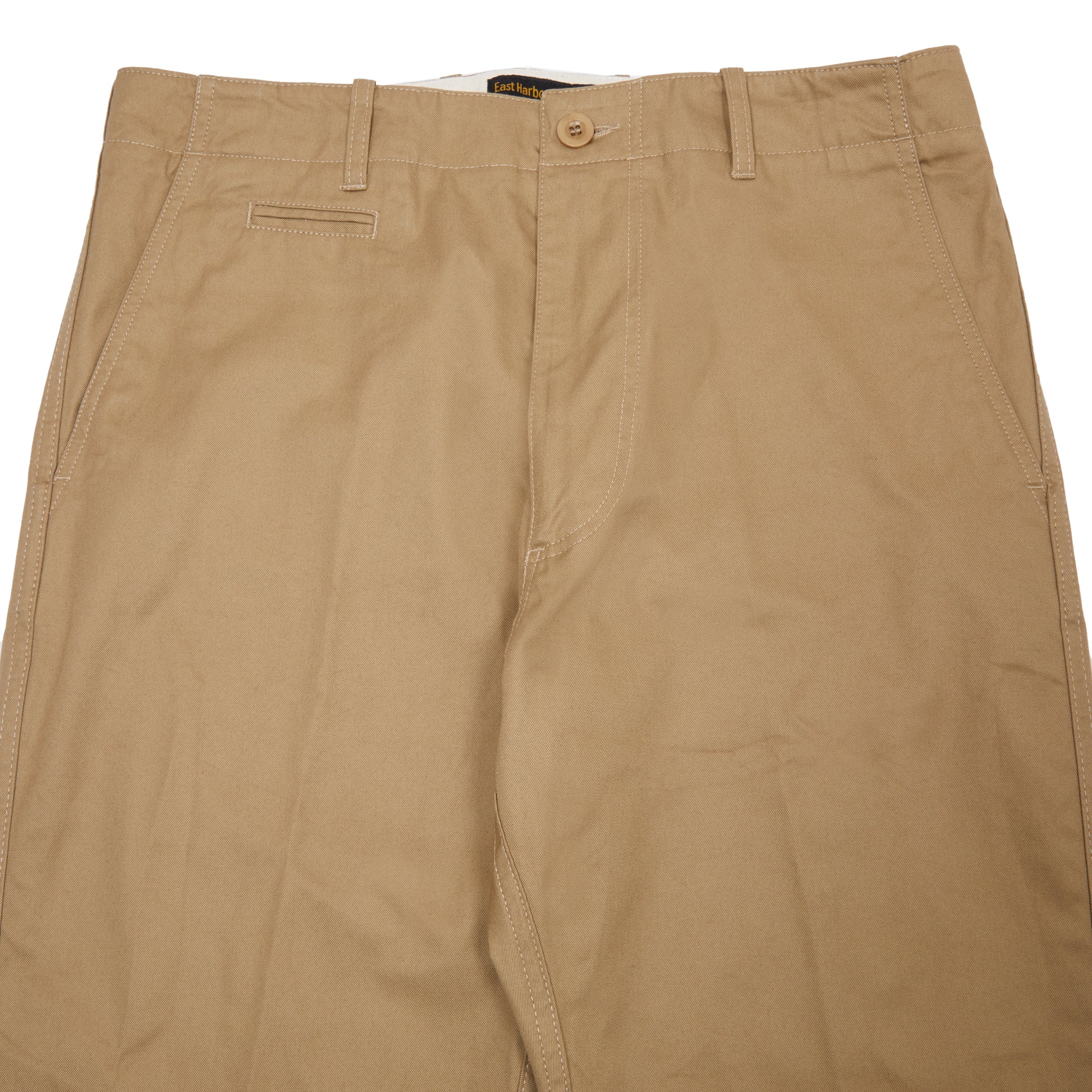 East Harbour Surplus Axel Cotton Gaberdine Pants in Off Beige