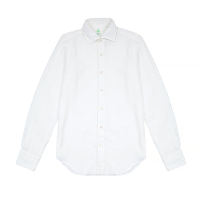 Finamore Gaeta Luigi Cotton Flannel Shirt in White