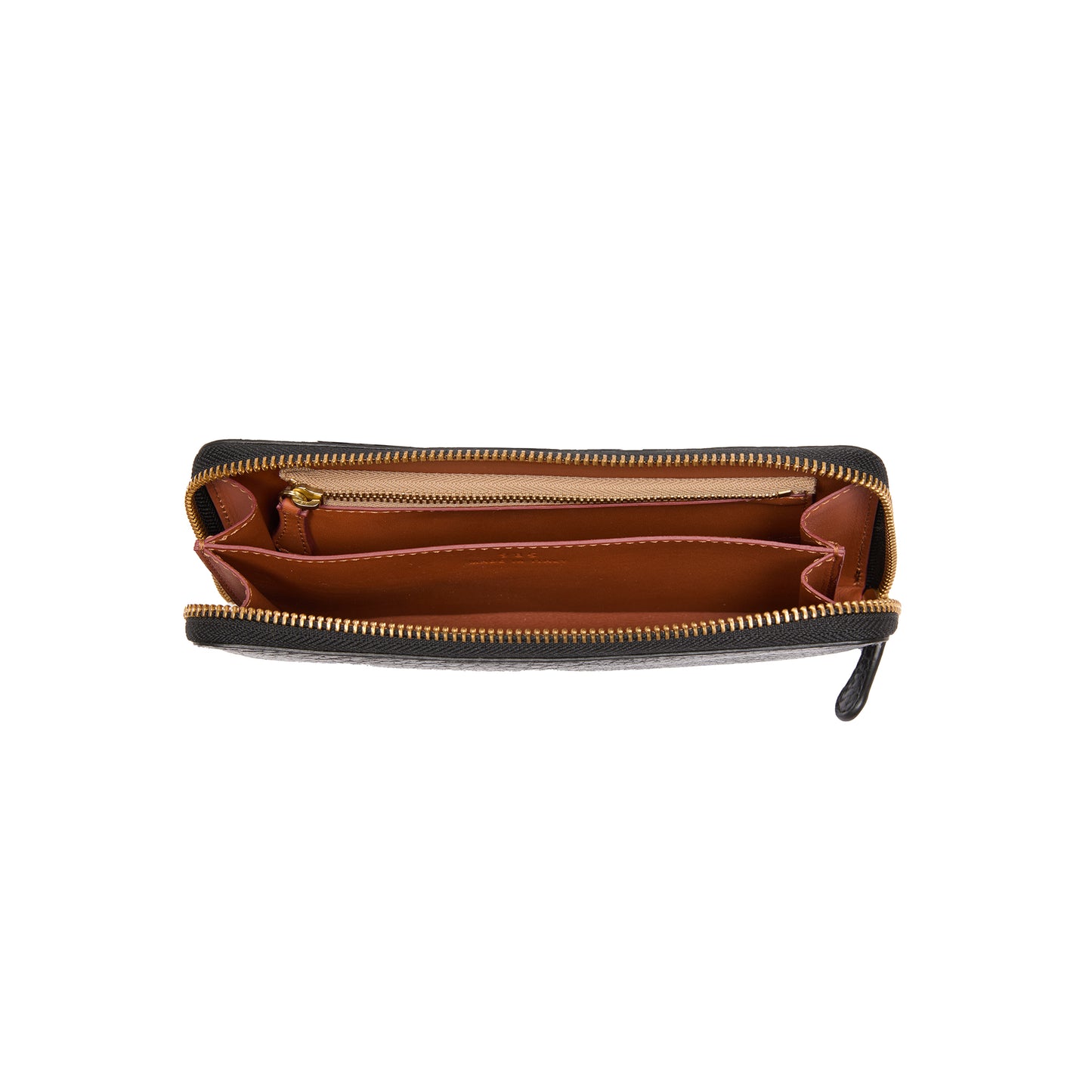Felisi Zip Calfskin Wallet in Black