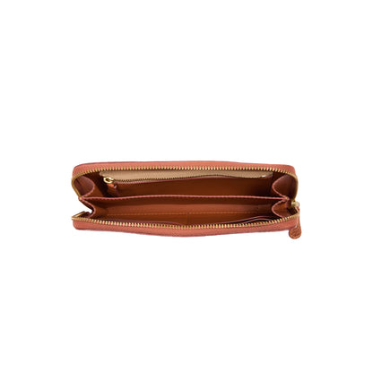 Felisi Zip Calfskin Wallet in Light Brown