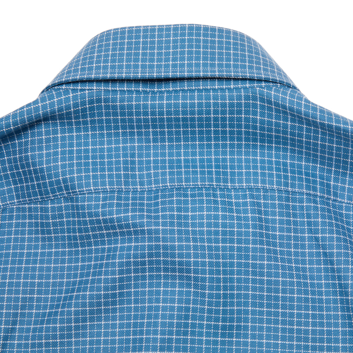 Finamore Napoli Luigi Cotton-Cashmere Shirt in Blue Check
