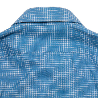 Finamore Napoli Luigi Cotton-Cashmere Shirt in Blue Check