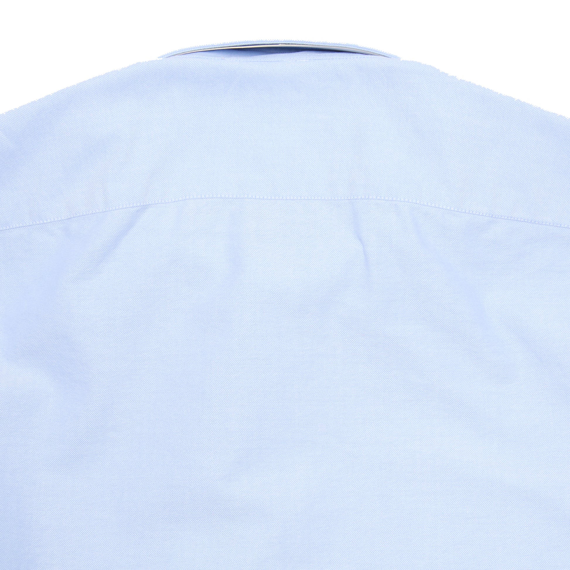 Finamore Tokyo Luigi Cotton Shirt in Blue. A Classic blue Oxford shirt, but with a spread collar.