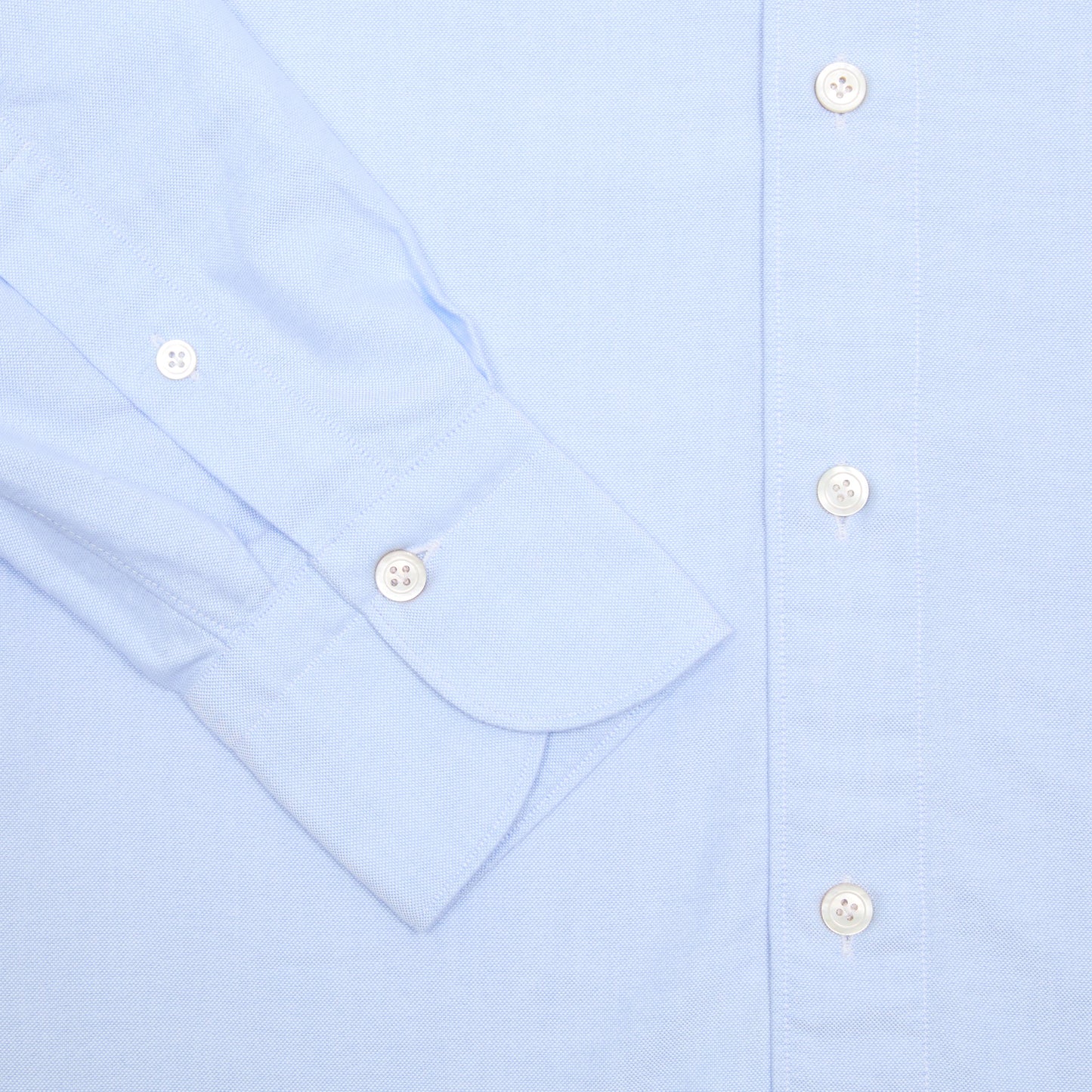 Finamore Tokyo Luigi Cotton Shirt in Blue. A Classic blue Oxford shirt, but with a spread collar.