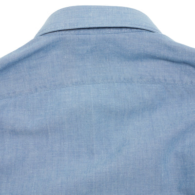 Finamore Tokyo Luigi Original Chambray Shirt in Light Blue