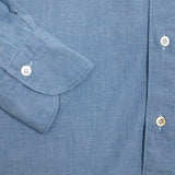 Finamore Tokyo Luigi Original Chambray Shirt in Light Blue