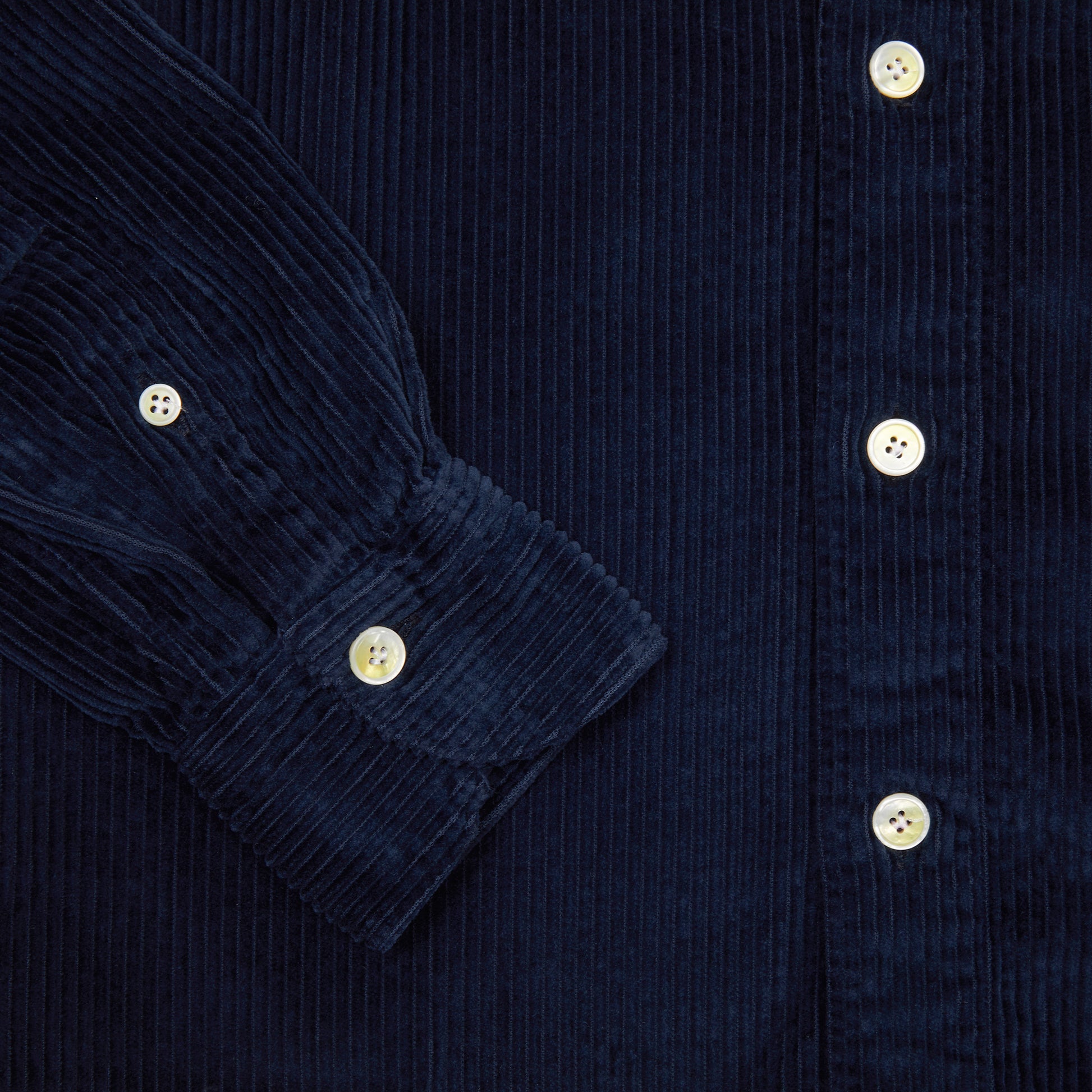 Finamore Salina Corduroy Shirt in Navy