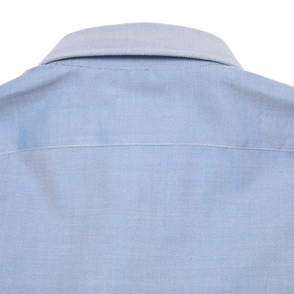 Finamore Napoli Luigi Cotton-Silk Shirt in Sky Blue