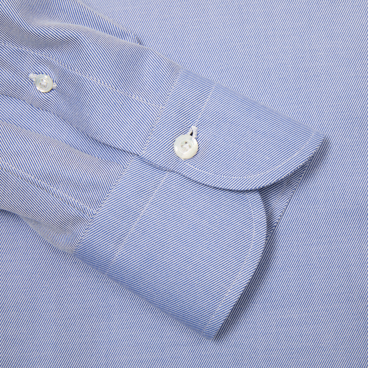 Finamore Napoli Luigi Cotton-Silk Shirt in Sky Blue