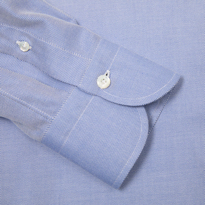 Finamore Napoli Luigi Cotton-Silk Shirt in Sky Blue