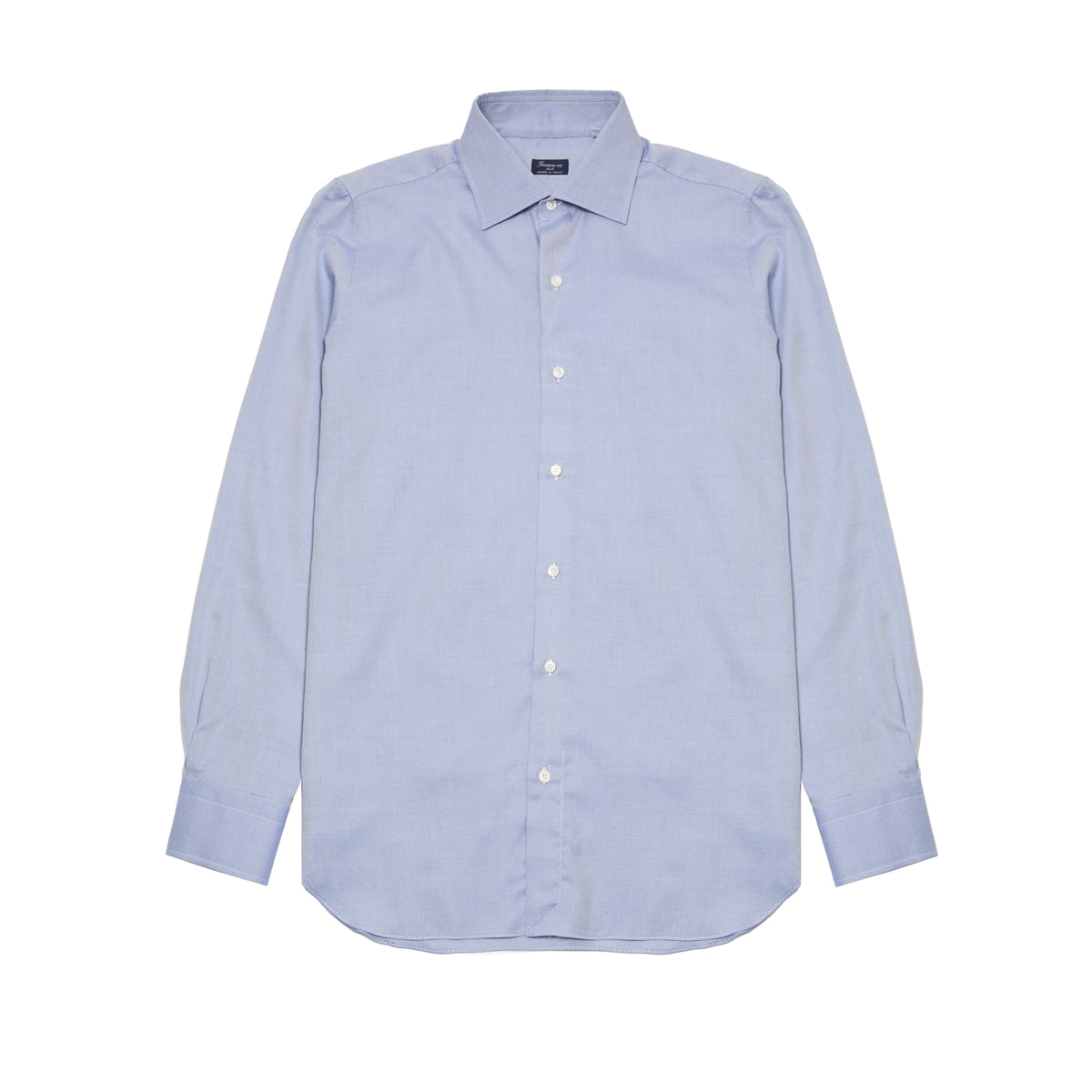 Finamore Napoli Luigi Cotton-Silk Shirt in Sky Blue