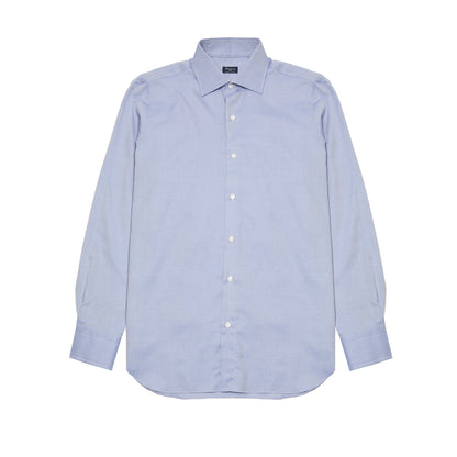 Finamore Napoli Luigi Cotton-Silk Shirt in Sky Blue