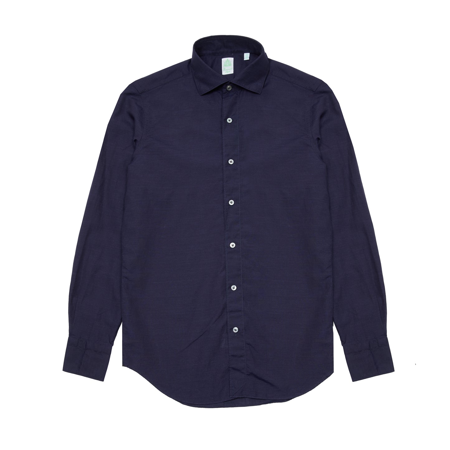 Finamore Tokyo Luigi Cotton/Linen Shirt in Midnight Blue