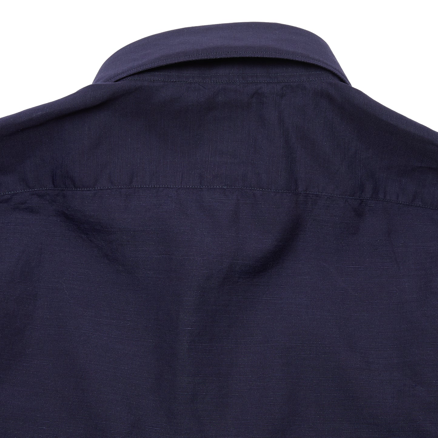 Finamore Tokyo Luigi Cotton/Linen Shirt in Midnight Blue