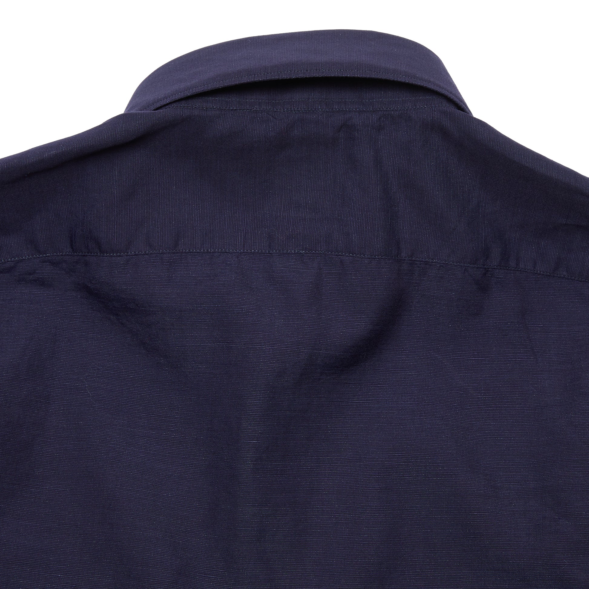 Finamore Tokyo Luigi Cotton/Linen Shirt in Midnight Blue