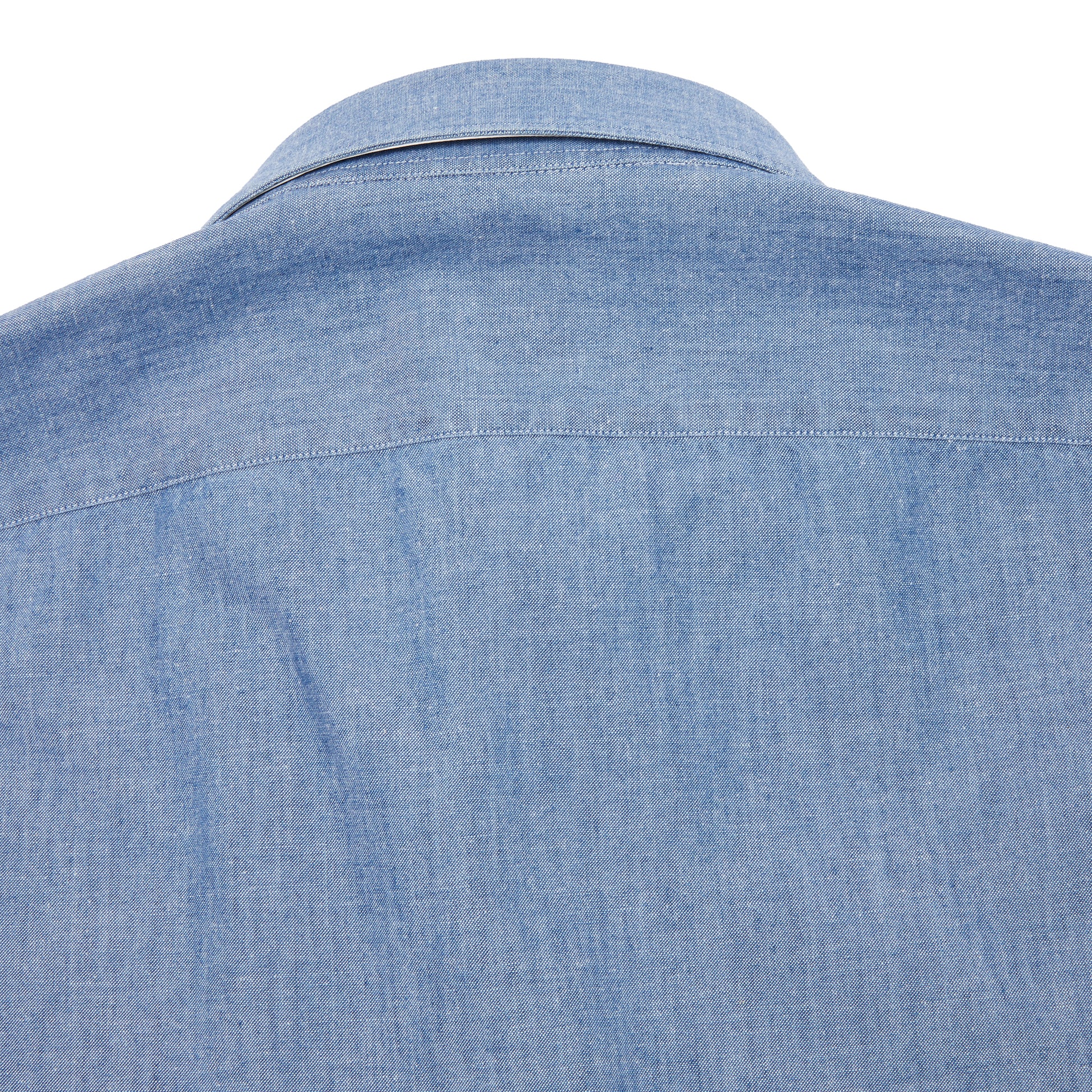 Finamore Tokyo Luigi Cotton Shirt in Light Denim