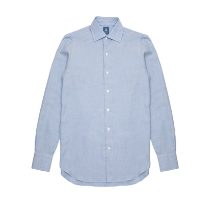 Finamore Napoli Luigi Cotton/Cashmere Shirt in Light Blue