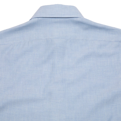 Finamore Napoli Luigi Cotton/Cashmere Shirt in Light Blue