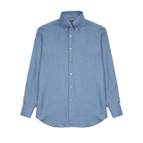 Finamore Napoli Cotton/Cashmere Shirt in Blue