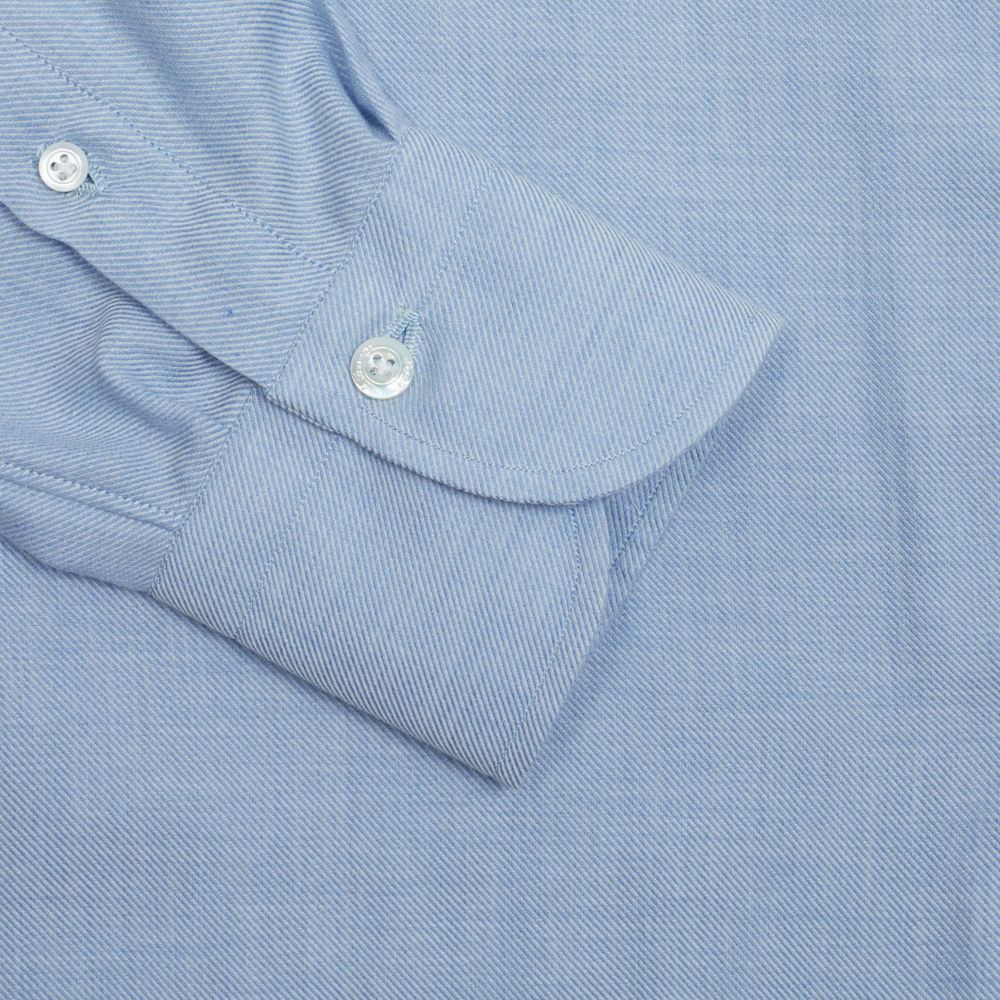 Finamore Napoli Cotton/Cashmere Shirt in Light Blue
