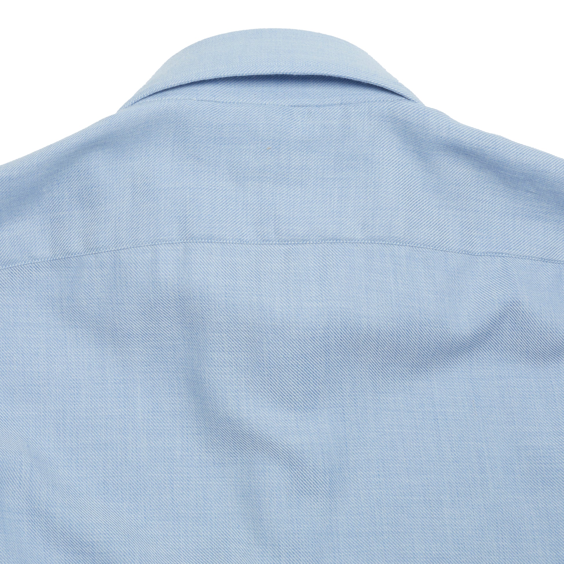 Finamore Napoli Cotton/Cashmere Shirt in Light Blue 
