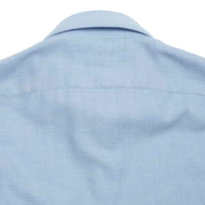 Finamore Napoli Cotton/Cashmere Shirt in Light Blue 