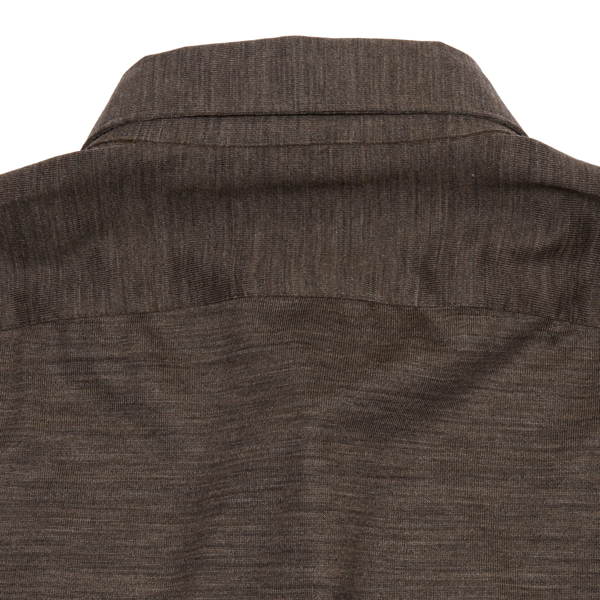 Finamore Orlando Virgin Wool Jersey Polo in Brown
