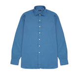 Finamore Napoli Cotton/Cashmere Shirt in Blue