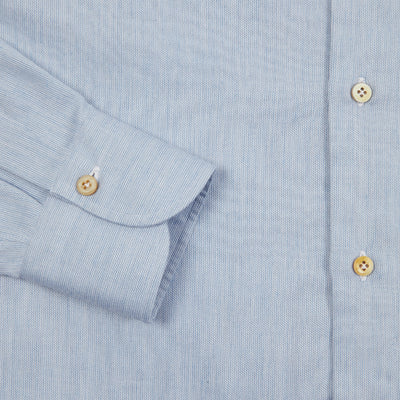Finamore Napoli Cotton/Cashmere Shirt in Light Blue